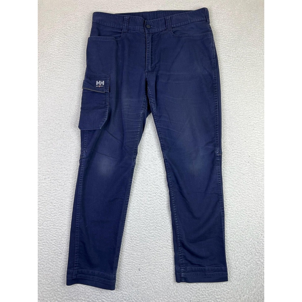 Helly Hansen Workwear Cargo Pants Mens 34x32 Blue Stretch Utility VEI 77526 Q